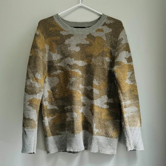Banana Republic Camo Sweater Wool Blend W L - Picture 1 of 8